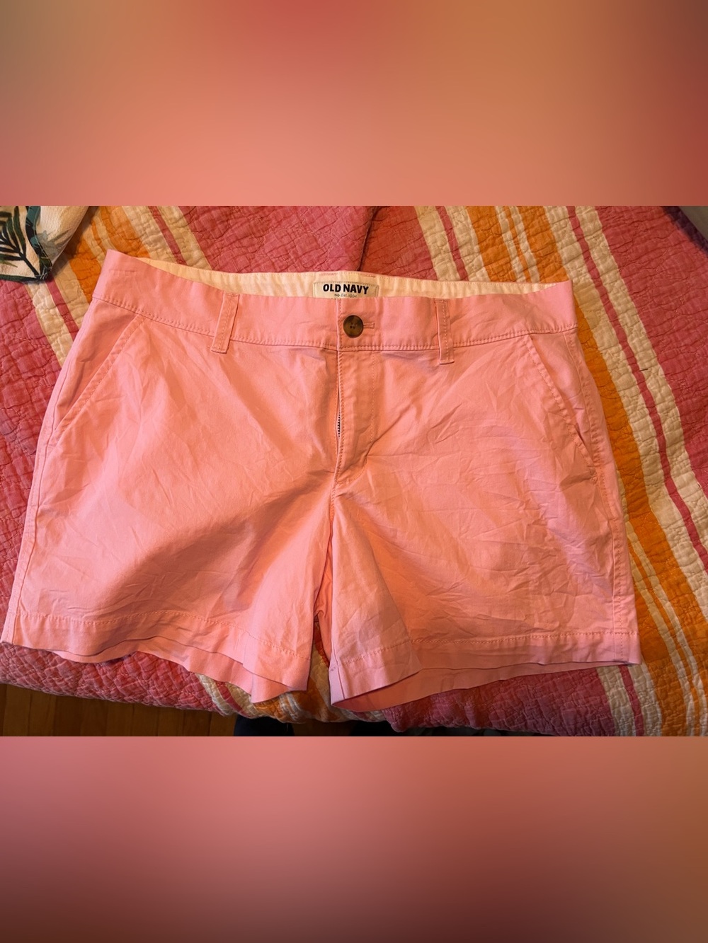 Old Navy Light Pink Women’s Chino Bermuda Shorts